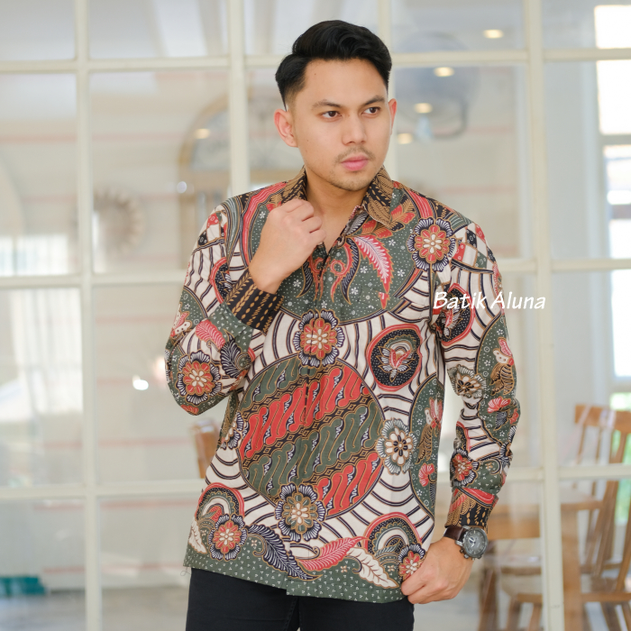 Batik Aluna Kemeja Pria Lengan Panjang PCW 018