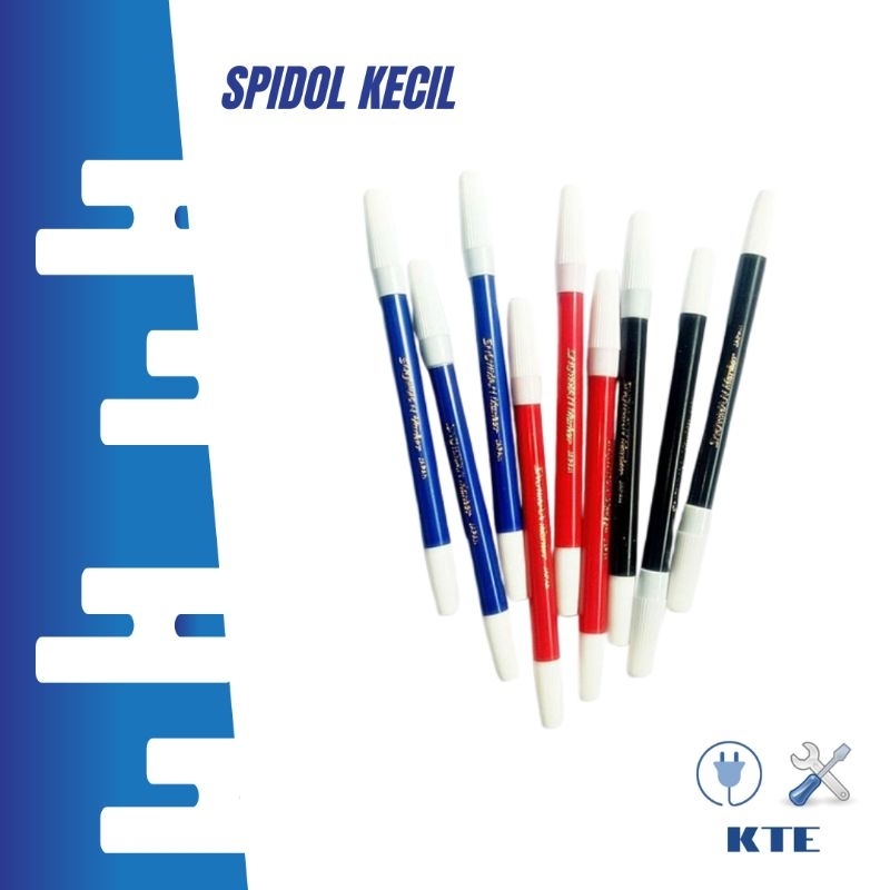 

[1 pcs] Spidol tukang kecil warna hitam, biru, merah