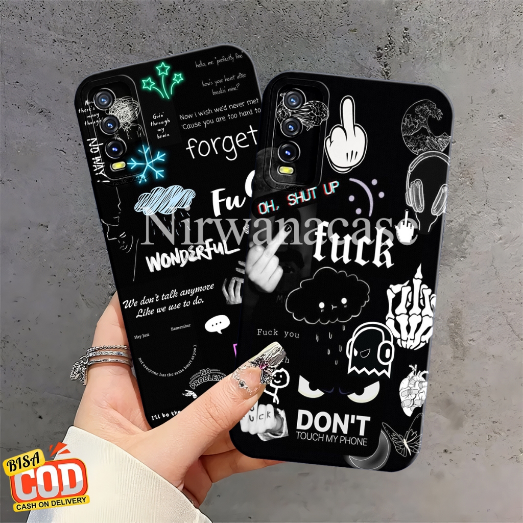 Kessing Hp Vivo Y12S Y20 Y20S Y20i Y20G Y20A Motif Stiker Sillikon Pro Camera Lentur - Fashion Case 