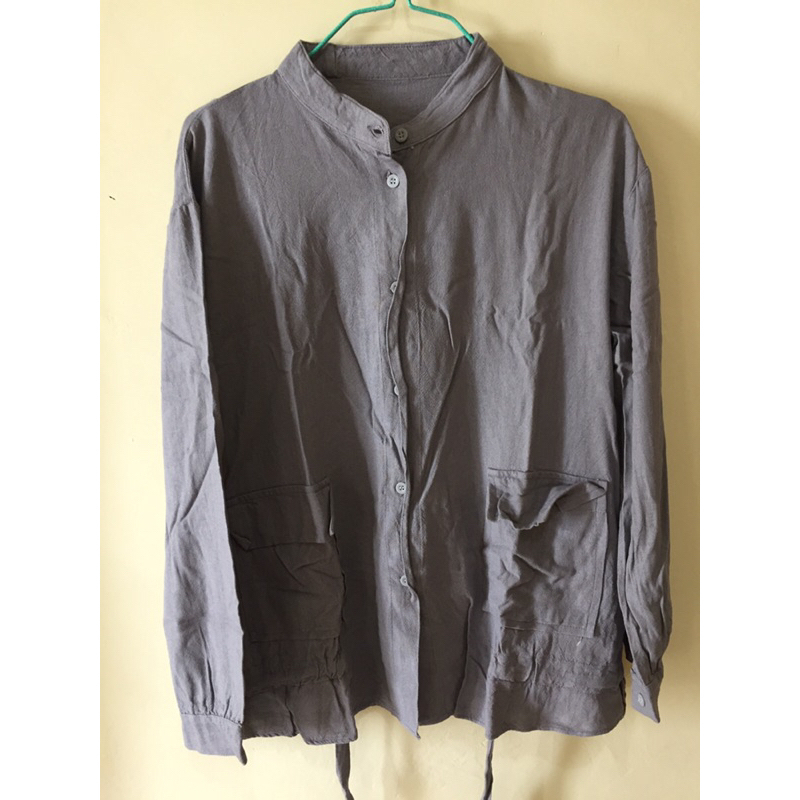 [PRELOVED] Blouse Kemeja Wanita abu-abu
