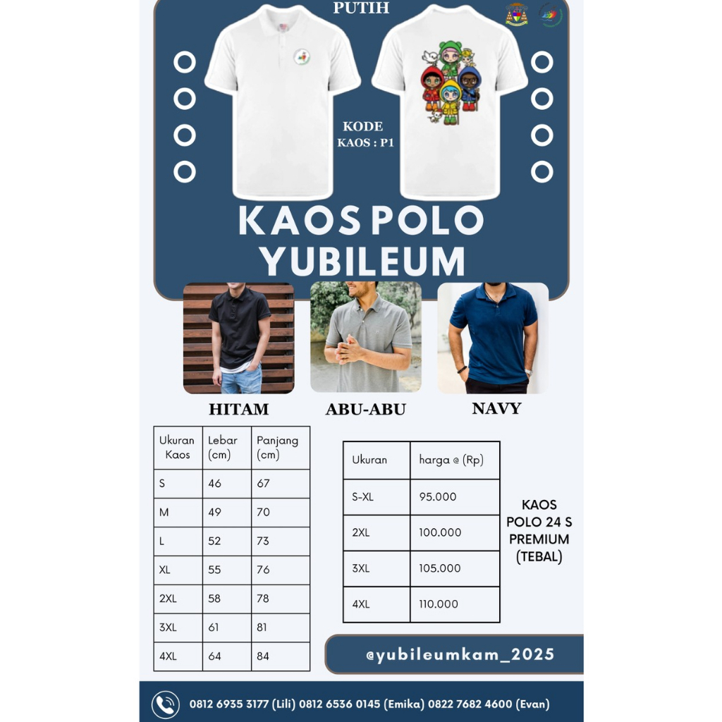 Kaos Polo & Kaos Oblong Yubileum 2025