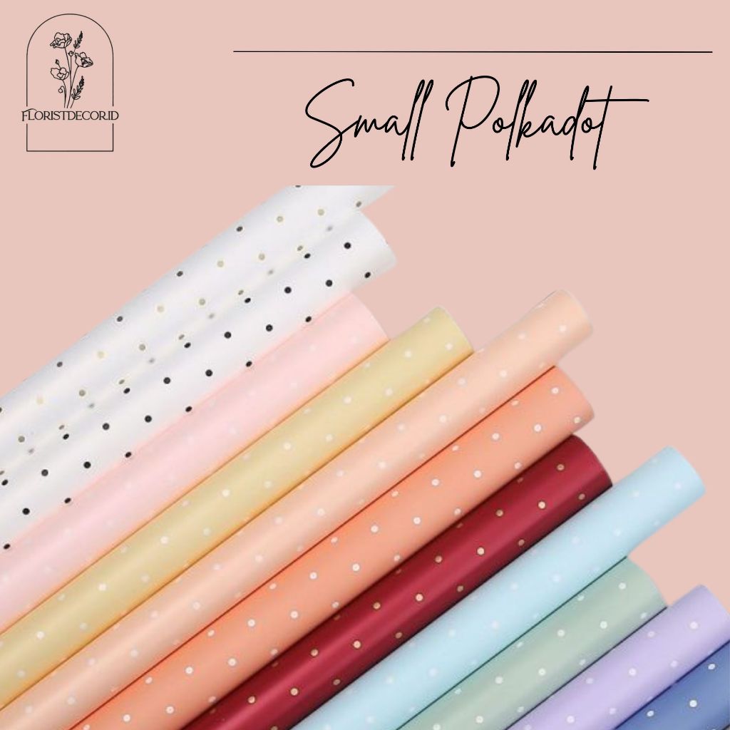 

( ECER ) TERMURAH SMALL POLKADOT CELLOPHANE KERTAS BUKET PEMBUNGKUS BUNGA MOTIF POLKADOT