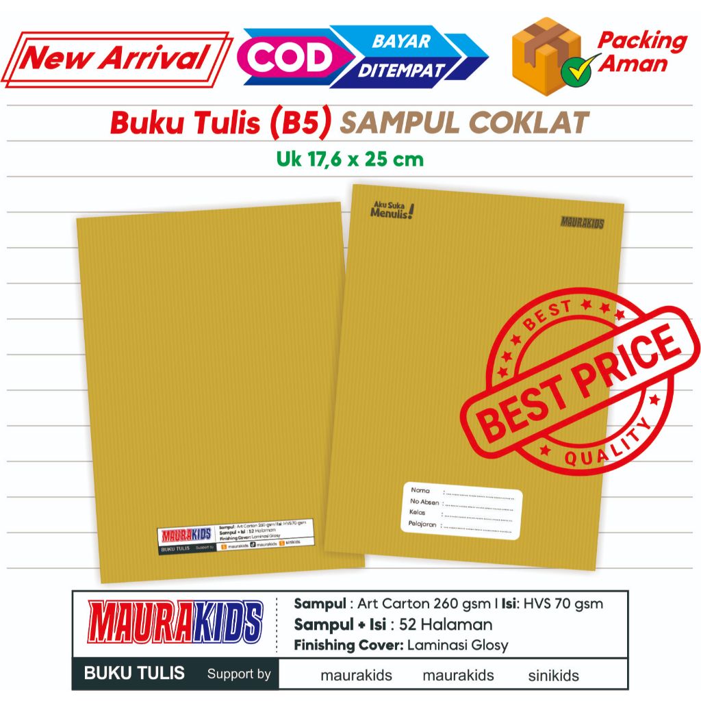 

10 pcs BUKU TULIS CAMPUS B5 24 lbr atau 48 hal UNIK WATERCOLOR BOOKS