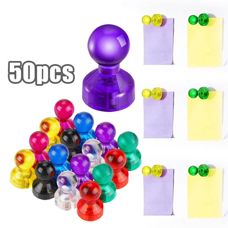 

50pcs Magnetic Pin Kantor Pin Whiteboard Kulkas Papan Tulis