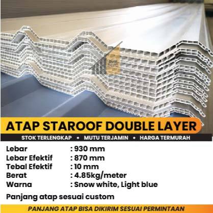 STAROOF ATAP UPVC / ATAP PVC / CANOPI UPVC / GARASI UPVC