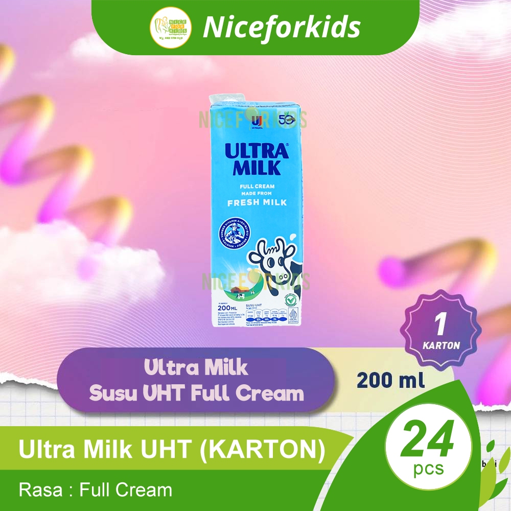

Ultra Milk UHT 200 ML Karton Isi 24 Pcs / Ultra Milk Susu UHT