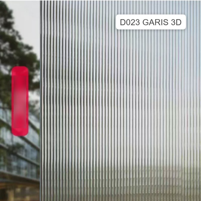 GM D023 GARIS 3D SANBLAST STIKER KACA JENDELA 3D SANBLAST JENDELA STIKER KACA FILM STICKER SUNBLAST