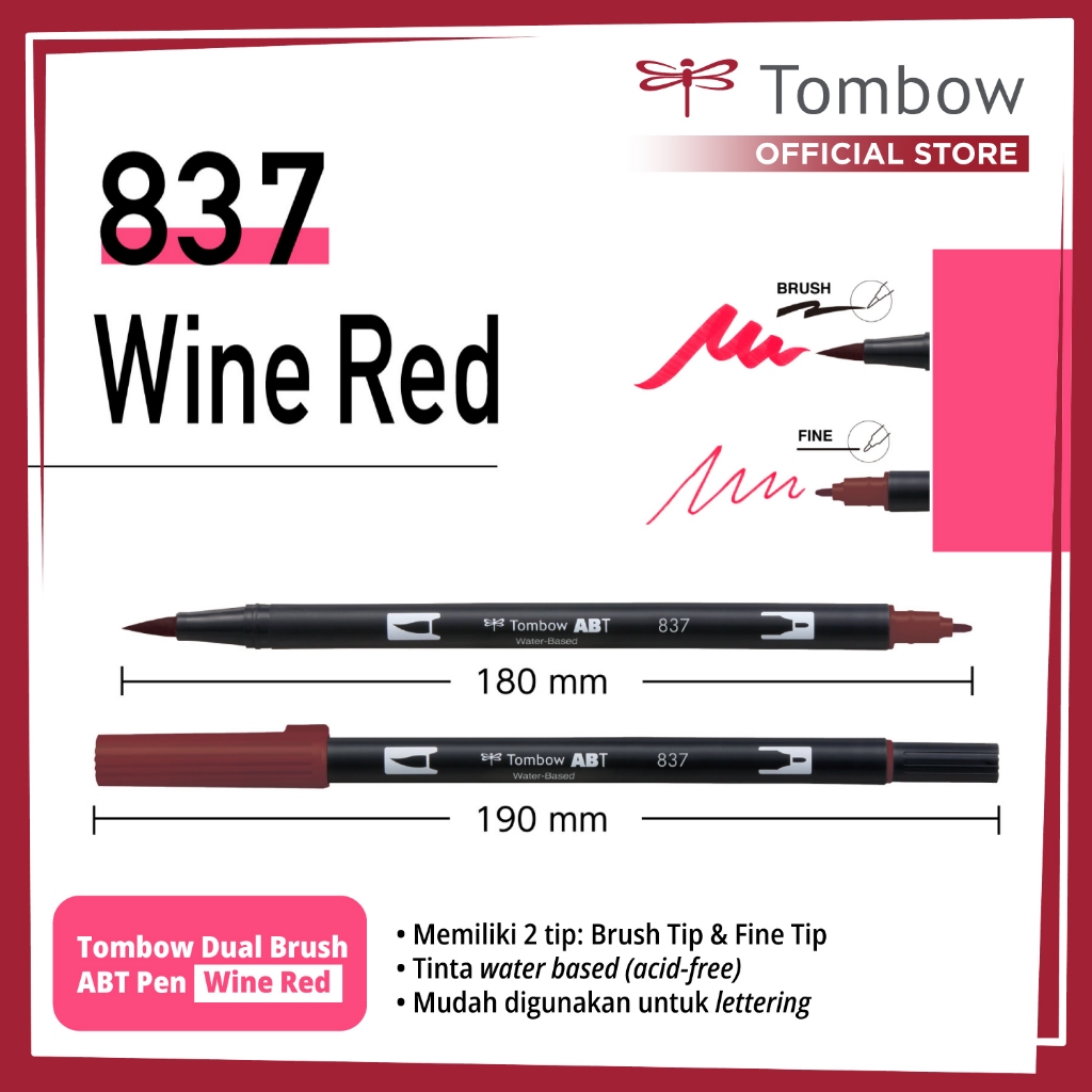 

Tombow Dual Brush ABT Pen Wine Red