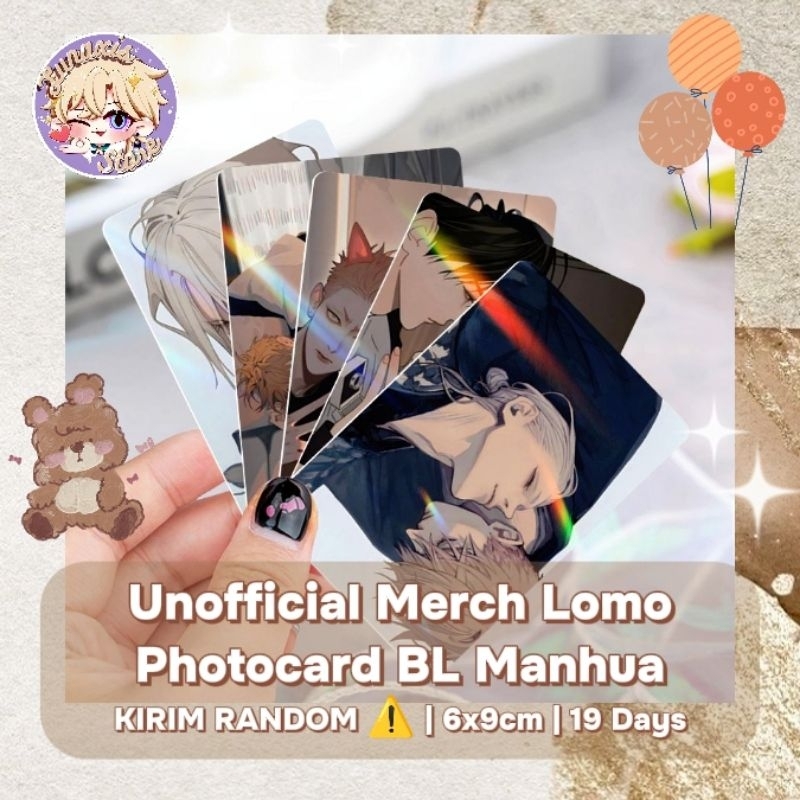 ⚠️ [RANDOM/1PCS] Unofficial Merch Lomo Photocard BL Manhua 19 Days Jian Yi Mo GuanShan He Tian Zhan 