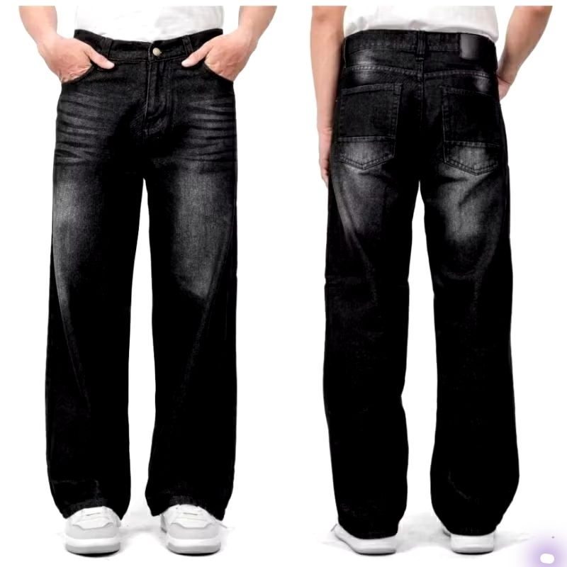 Celana Hitam Pria Celana Jeans Pria Celana Pria Gombrong Celana Kulot Pria