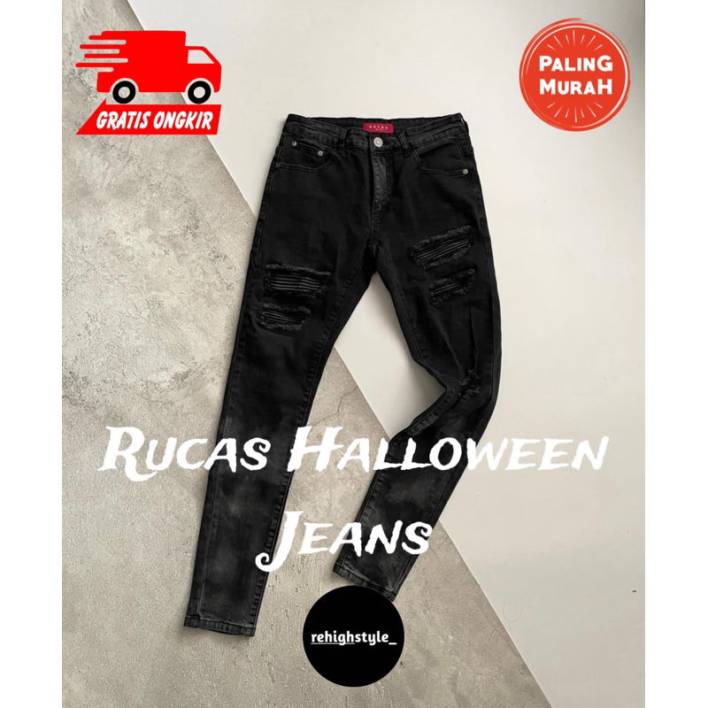 CELANA RUCAS HALLOWEEN WASHED JEANS