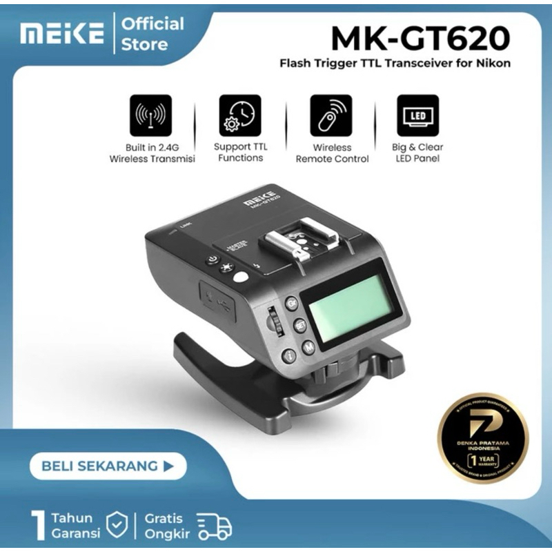 Meike Flash Trigger MK-GT620 TTL Transceiver For Nikon