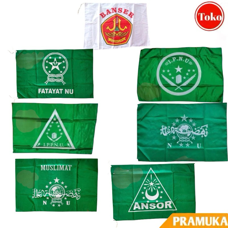 Bendera NU Bendera Muslimat NU Bendera Banser Bendera IPNU Bendera IPPNU Bendera Ansor Sablon Kecil 