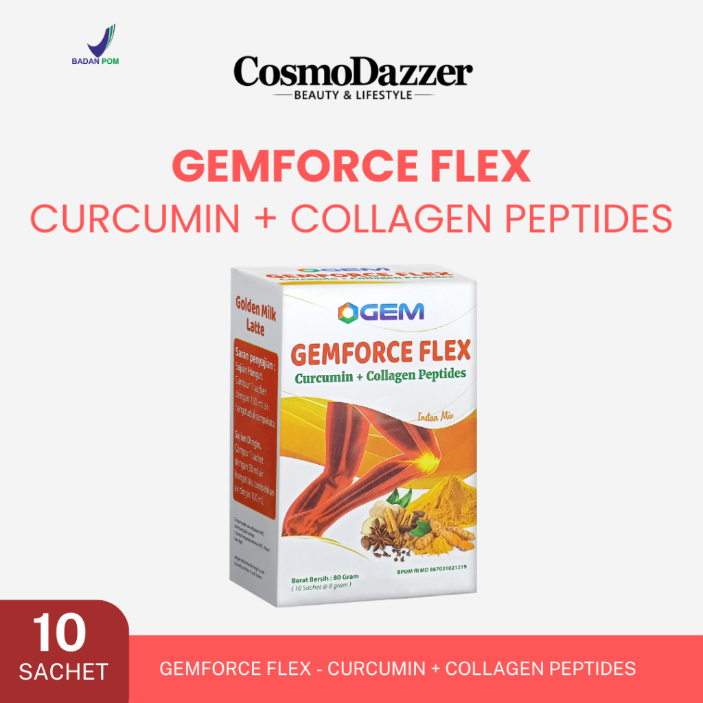 GEMFORCE FLEX - CURCUMIN & COLAGEN PEPTIDES - GOLDEN MILK LATTE