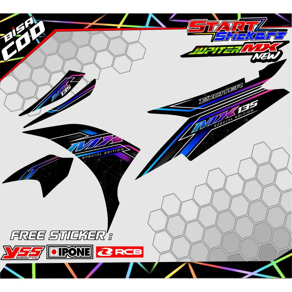 STRIPING VARIASI MOTOR YAMAHA JUPITER MX 135 NEW / STICKER LIST YAMAHA JUPITER MX 135 BARU