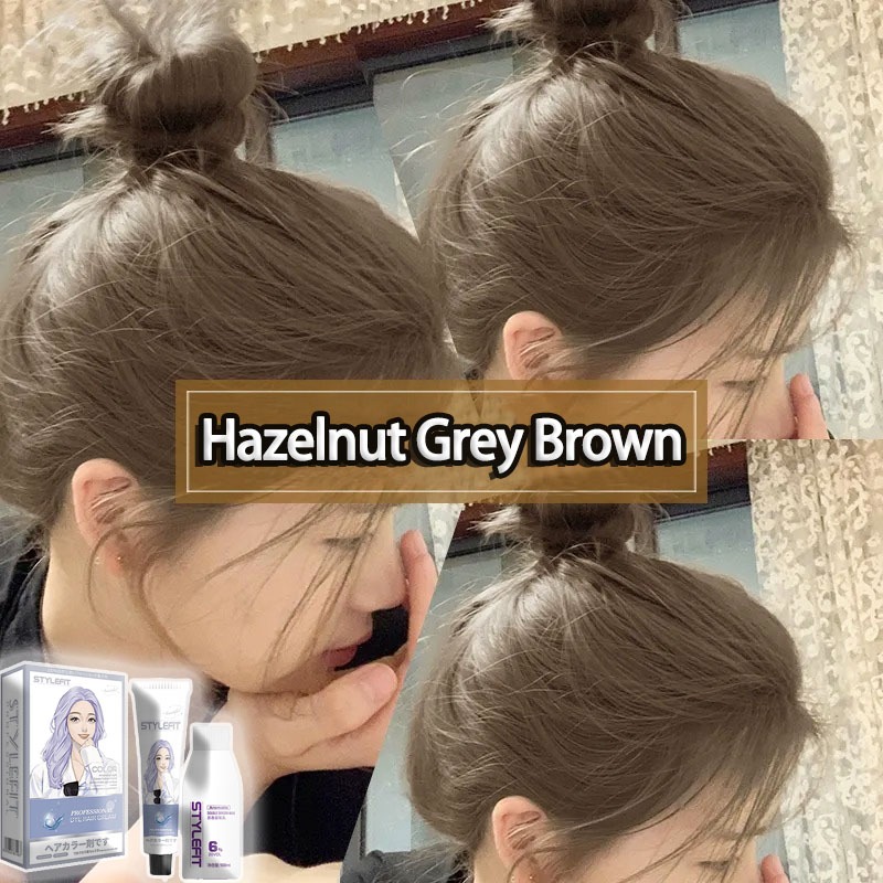 【2025 Baru】STYLE FIT milk tea ash hair color *200ml sari tumbuhan murni, tidak memerlukan pemutihan,