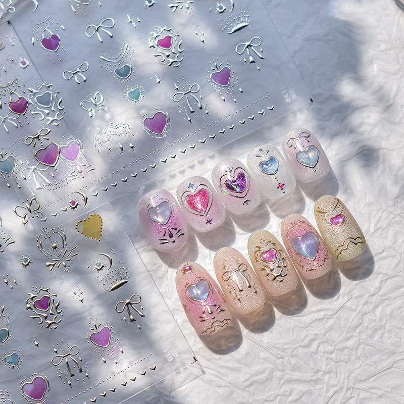 Tomoni nail sticker 5d tema bohemian love dengan  to 4139