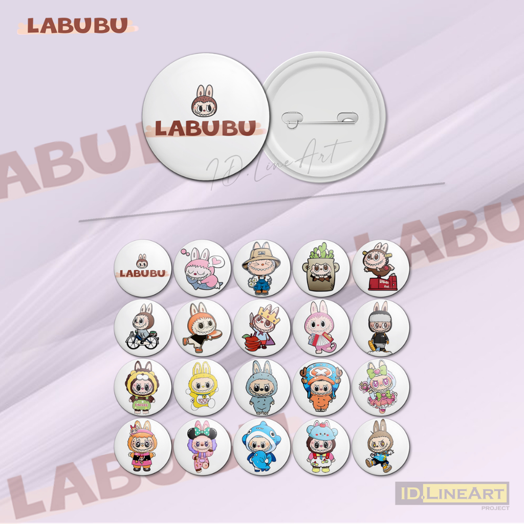 Pin Button LABUBU Pin Press Bros Badge