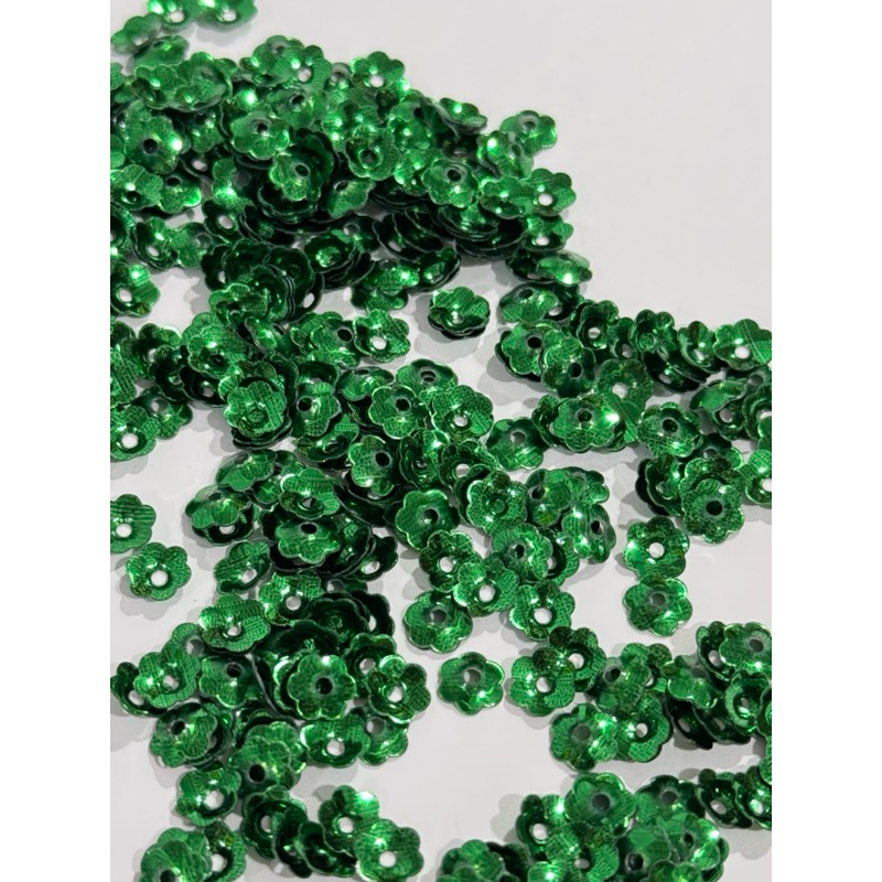 [5gr] Payet Bunga 6MM polos / Borci Bunga cekung / Payet bunga mawar untuk gaun pesta dan kebaya
