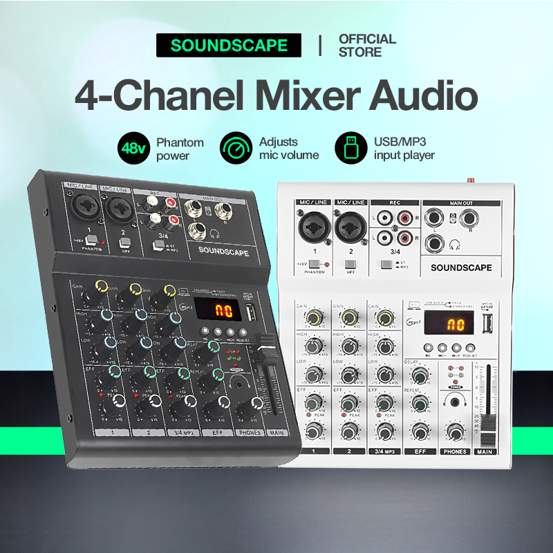 Soundscape  COD 4-Chanel Mixer Audio / mixer audio/mixer mini /Mixer 4 chanel / KP4 Professional mix