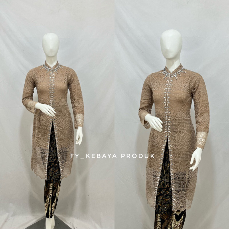 TERLARIS Kebaya Modern kebaya wisuda bahan brokat model tunik payet