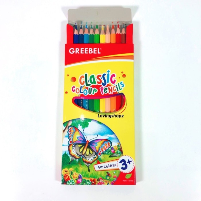 

Greebel Classic Colour Pencils/Pencil 12 Warna Classic Panjang