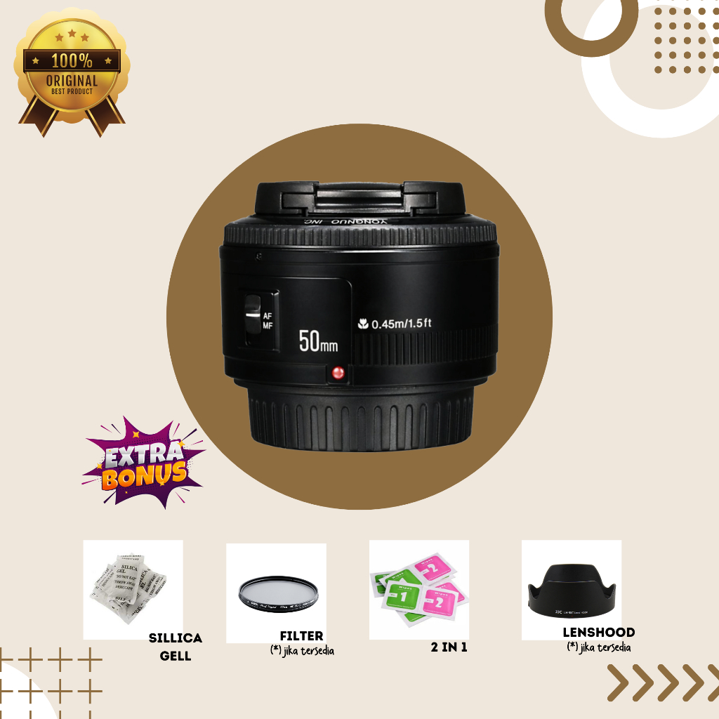[LENSA FIX] LENSA CANON 50MM F1.8 II MULUS SECOND BERGARANSI
