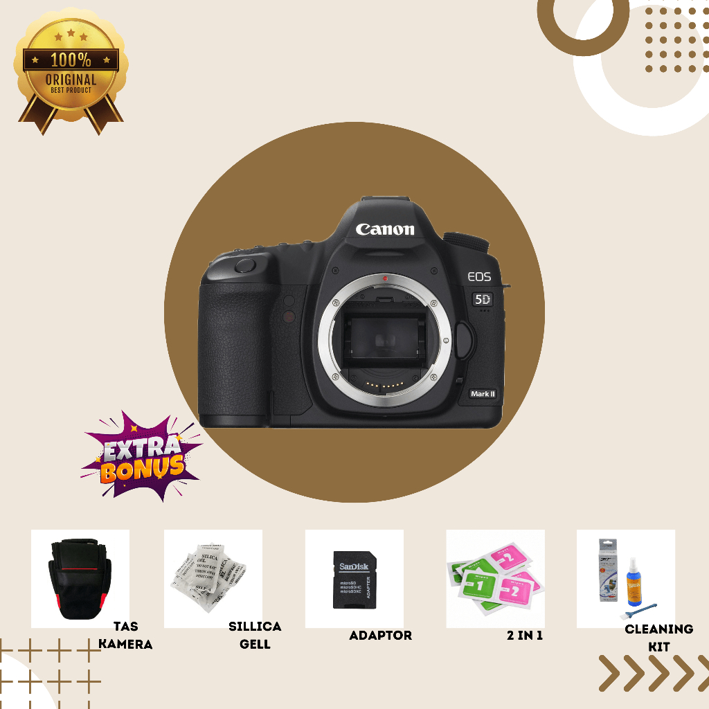 [KAMERA DSLR] CANON EOS 5D MARK II BLACK MULUS SECOND BERGARANSI ORIGINAL