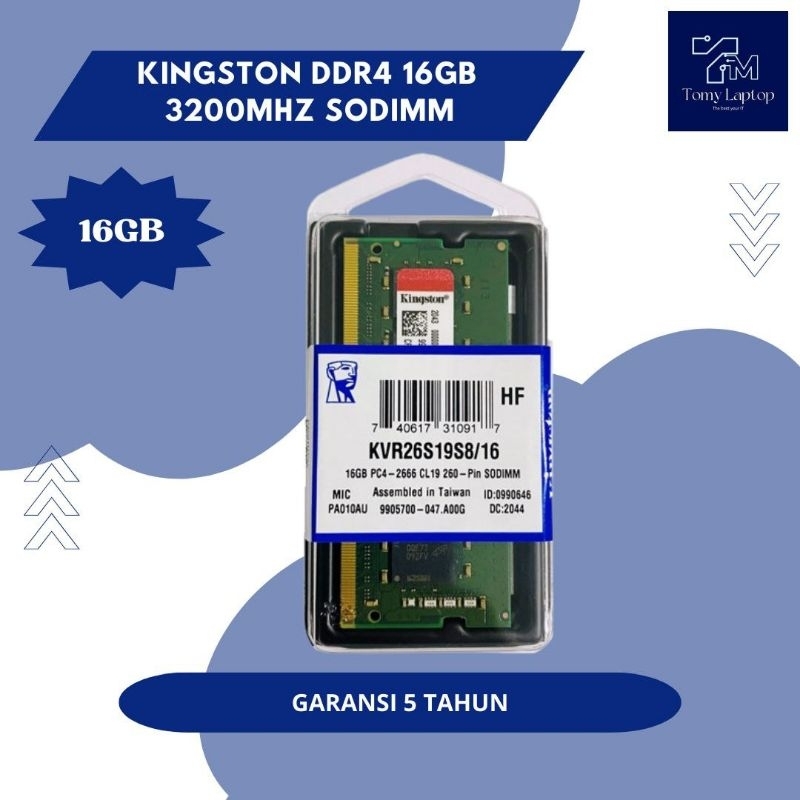 KINGSTON 16GB DDR4 3200MHZ SODIMM / RAM LAPTOP