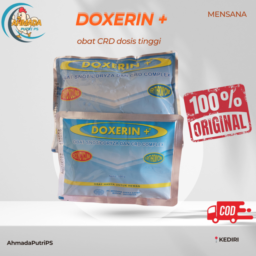 Doxerin Plus Mensana | Obat Ngorok & Snot Unggas (Ayam, Bebek, Puyuh, Burung)