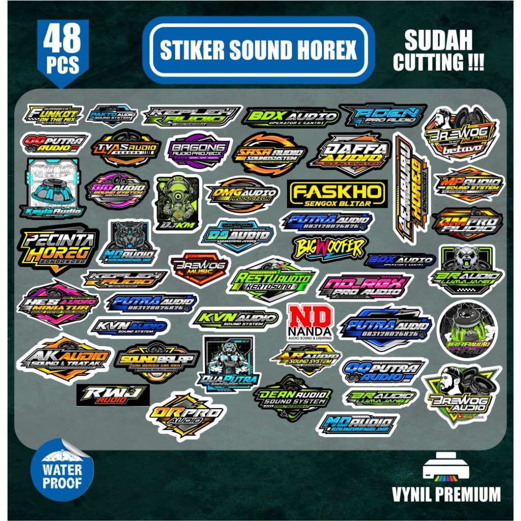 

48pcs sound horex sudah terpotong stiker aesthetic stiker pack
