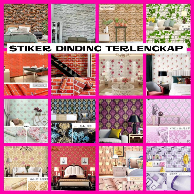 M2M WALLPAPER Wallpaper Dinding Motif Batu 3D Wallpaper Dinding Bata 3D Wallpaper Dinding Motif Bati