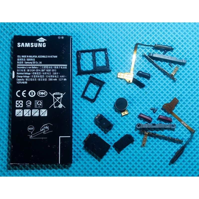 FX TOMBOL SPEAKER SIM TRAY SAMSUNG J6 PLUS ORI COPOTAN SECOND
