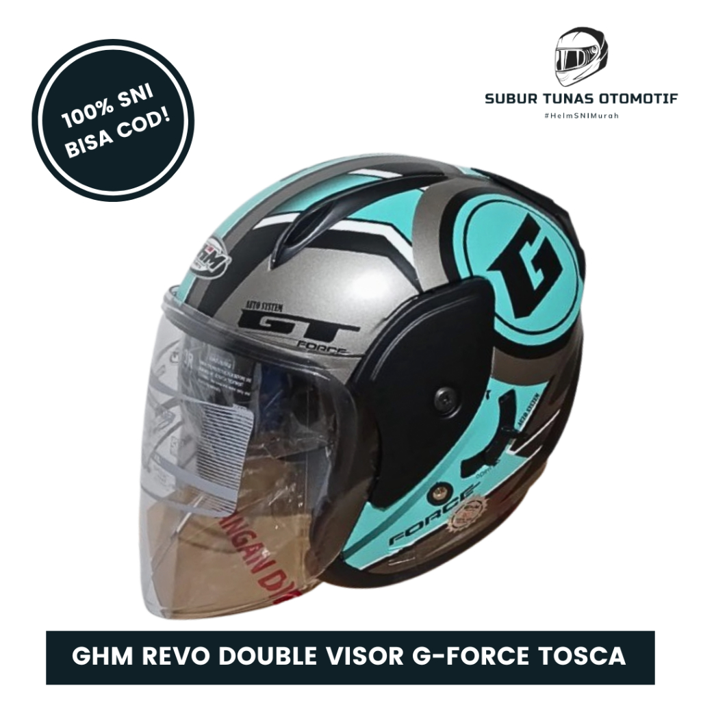 Helm Dewasa GHM Revo G Force Tosca Double Visor SNI Terlaris Termurah