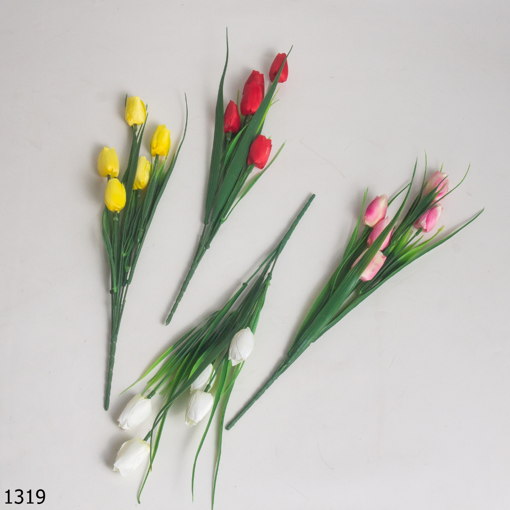 Bunga Tulip | Tulip Plastik Artifisial 5 Bunga #1319