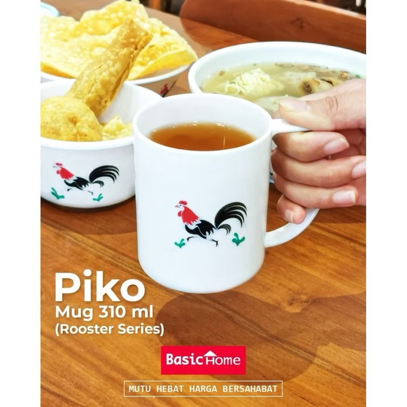 LION STAR - BASIC HOME GELAS CANGKIR AYAM PIKO MUG 310 ML LS-BGL1