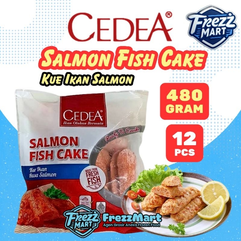 Cedea Kue Ikan Salmon 480gr Salmon Fish Cake Seafood Beku Frozen Food