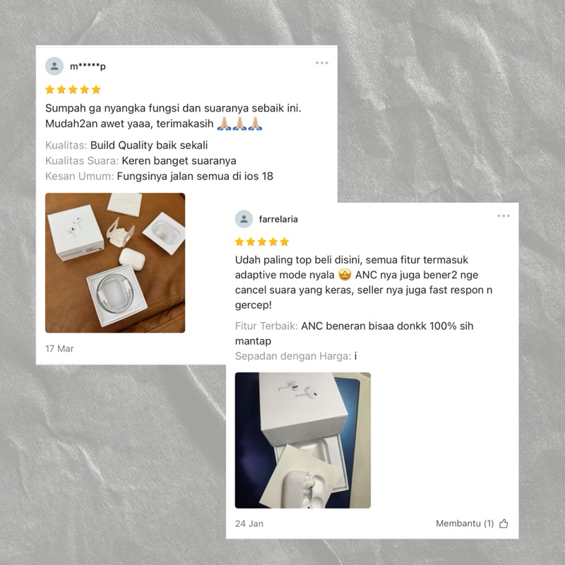 New Product [ Kualitas Terbaik Grade Ori ] Tws Pro2 Anc Fitur Aktif 100% Serial Tembus Website H2