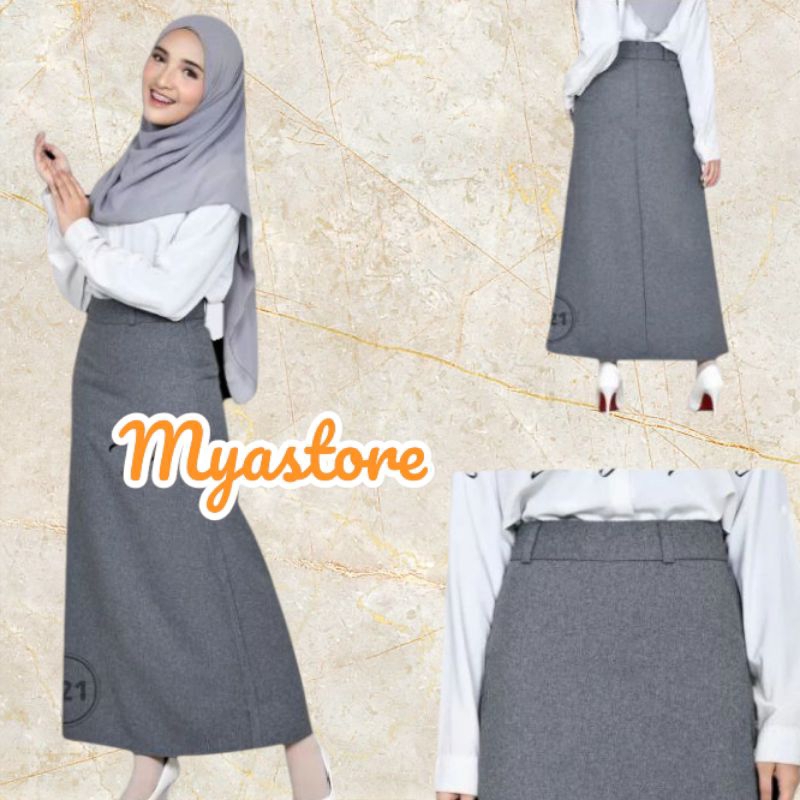 Rok A Line Rok Kerja Rok Sekolah Rok Kuliah Rok Ospek Size standar sampai Jumbo... MYASTORE...