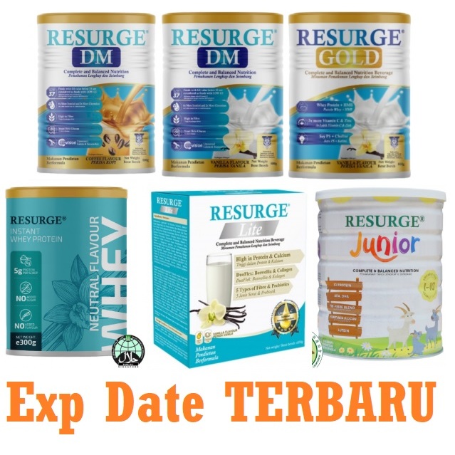 

Exp DEC 2027 850gr Susu Resurge DM Gold Whey Protein Junior Multigrains Milk Powder Complete and Balanced Nutrition Susu Untuk Penderita Diabetes Lebih Bagus dari Glucerna