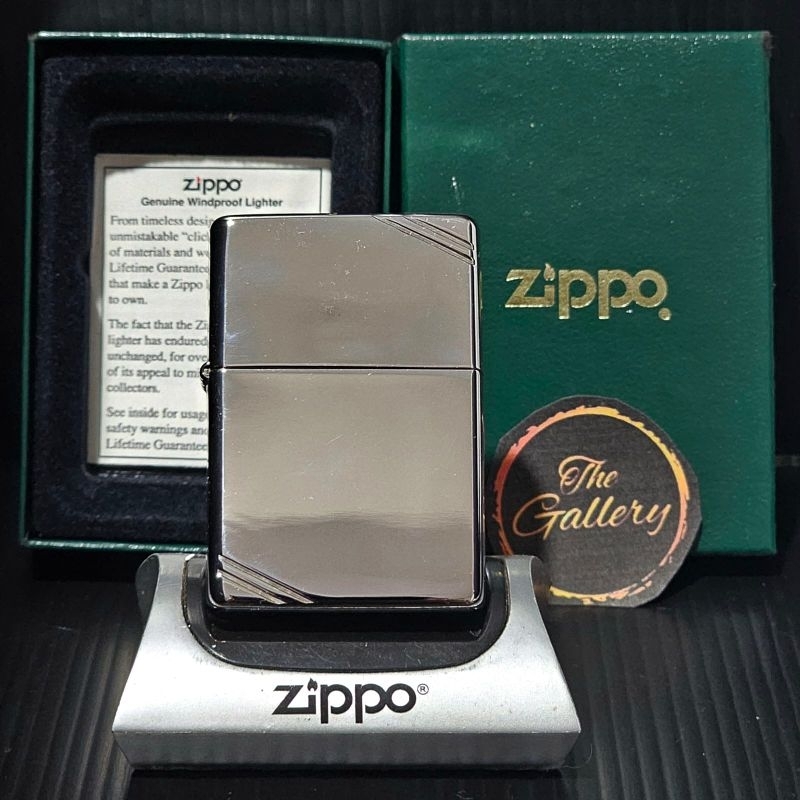 ⭐️⭐️⭐️⭐️⭐️ ORIGINAL ZIPPO VINTAGE REP 1937 SILVER PLATE TAHUN 2000 / XVI VERY RARE NOS