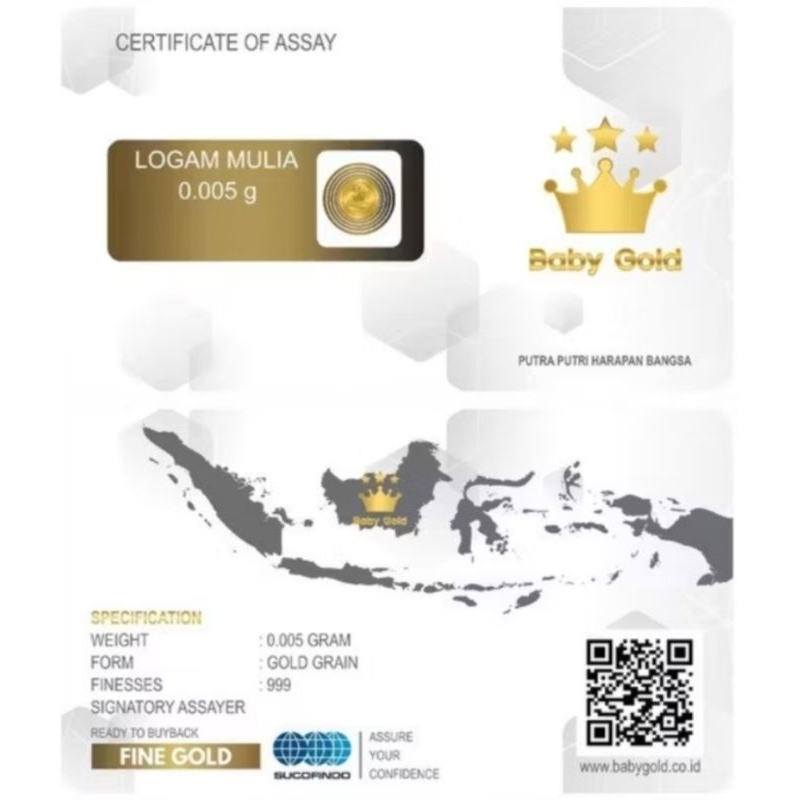 baby gold 0.005 gr