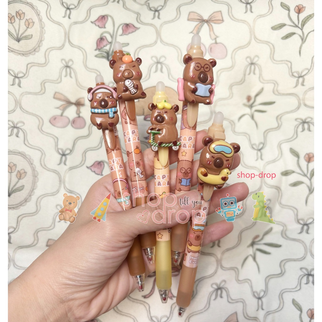 

Pen Lucu Anak - Pen Cetek Capybara Erasable - Pen Gel Anak Lucu Bisa Dihapus