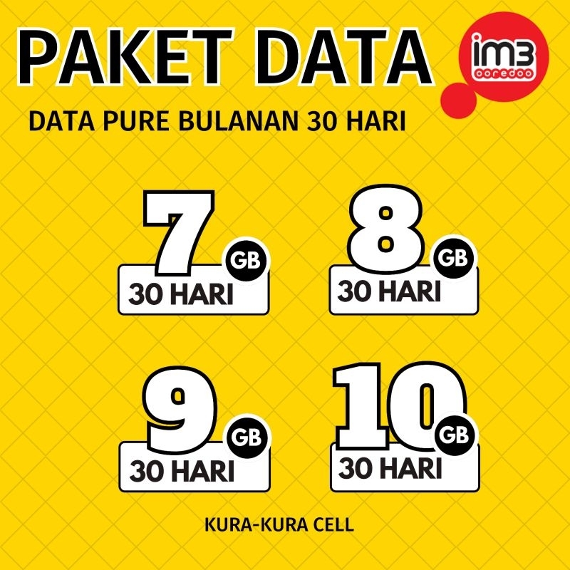 PAKET DATA KUOTA INJEKSI MURAH INDOSAT DATA PURE BULANAN 24 JAM FULL NASIONAL