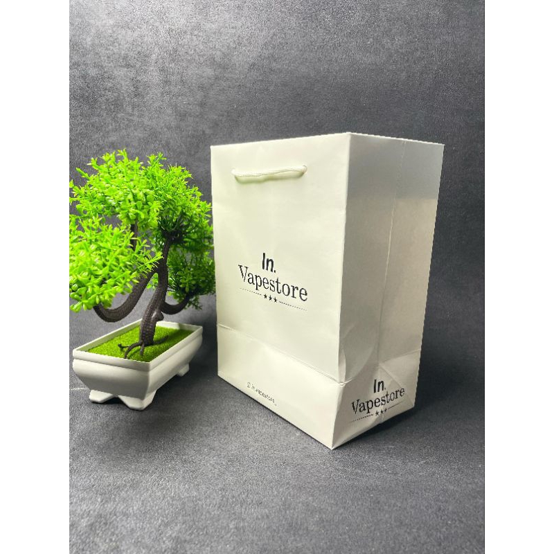 

Paperbag Skincare/vaperstore cetak+foil+laminating doff