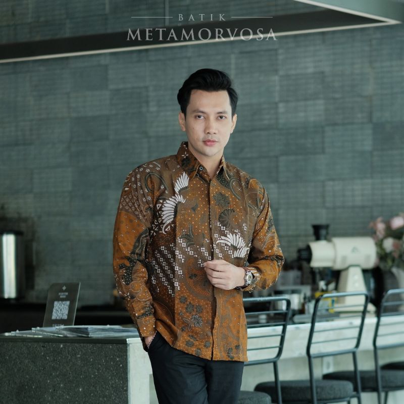 Batik pria Lengan Panjang Lapis Furing - Batik Metamorvosa - Halus anti kusut