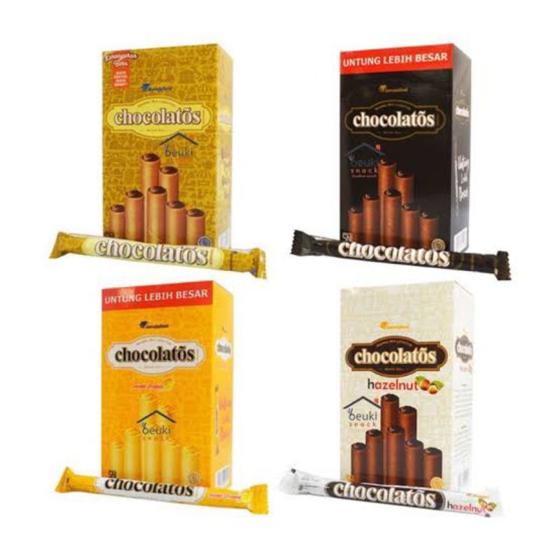 

CHOCOLATOS WAFER ROLLS ECER 1RB 1BOX ISI 24 PCS