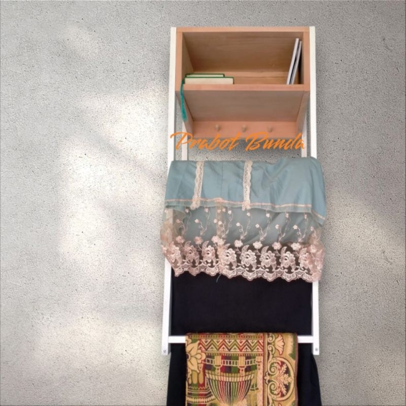 Rak mukena gantung rak mukena rak sajadah tempat buku