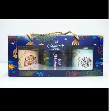 Dus tabung hampers idul Fitri eid mubarak ivory