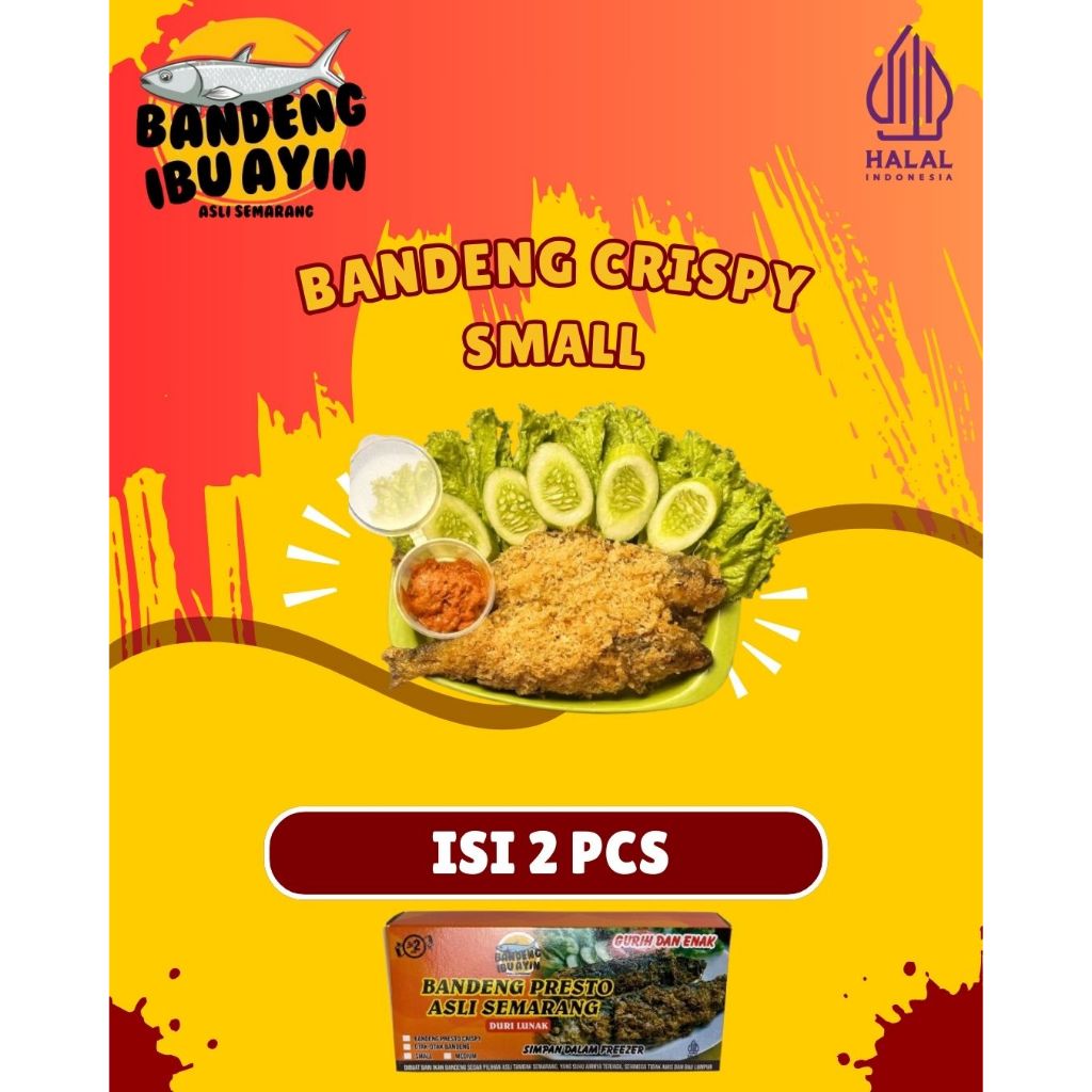 

Bandeng Presto Crispy Ibu Ayin Size Small isi 2 pcs Duri Lunak Asli Juwana ikan bandeng presto duri lunak